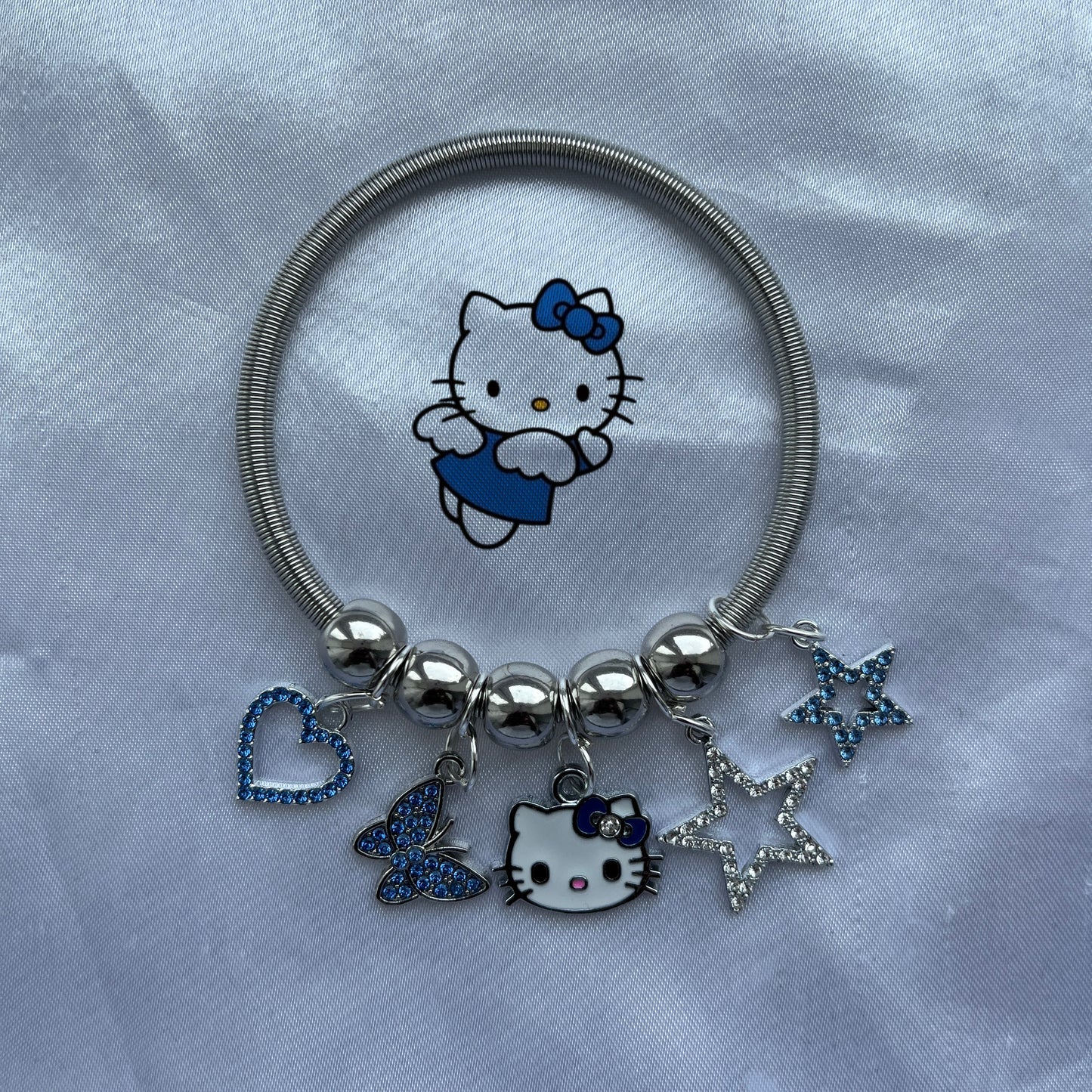 Blue Hello Kitty Chained Bangle